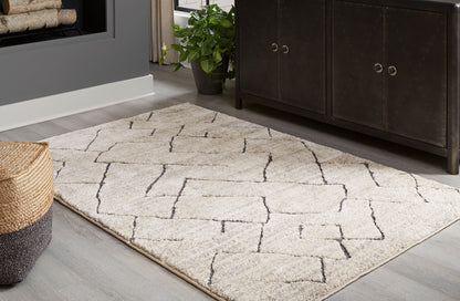 Ashbertly - Gray / Cream - Large Rug - 8' x 10'