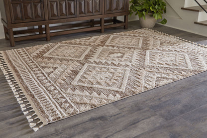 Odedale - Tan / Cream - Large Rug - 8' x 10'