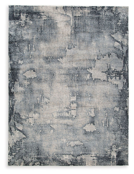 Langrich - Blue / Gray / Cream - Large Rug - 8' x 10'