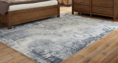 Langrich - Blue / Gray / Cream - Large Rug - 8' x 10'