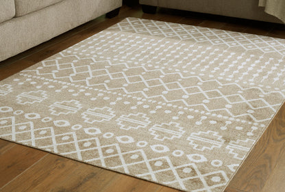 Bunchly - Tan / Brown / Cream - Medium Rug - 5' x 7'