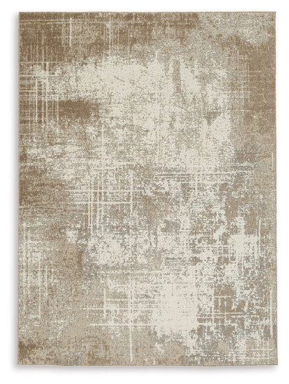 Grifflain - Tan / Brown / Gray - Medium Rug - 5' x 7'