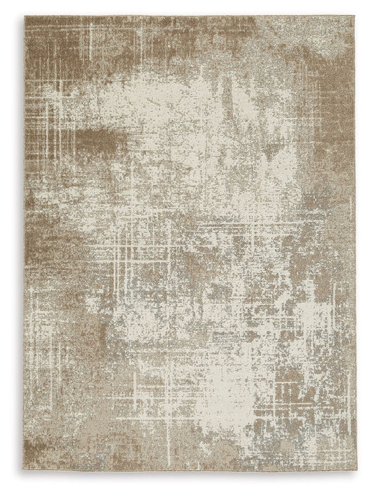 Grifflain - Tan / Brown / Gray - Medium Rug - 5' x 7'