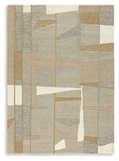 Abbotton - Taupe / Gray / Caramel - Large Rug - 8' x 10'