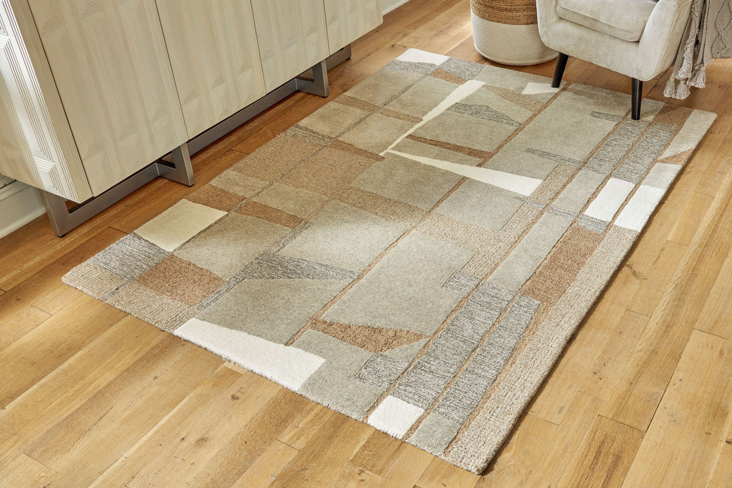 Abbotton - Taupe / Gray / Caramel - Large Rug - 8' x 10'