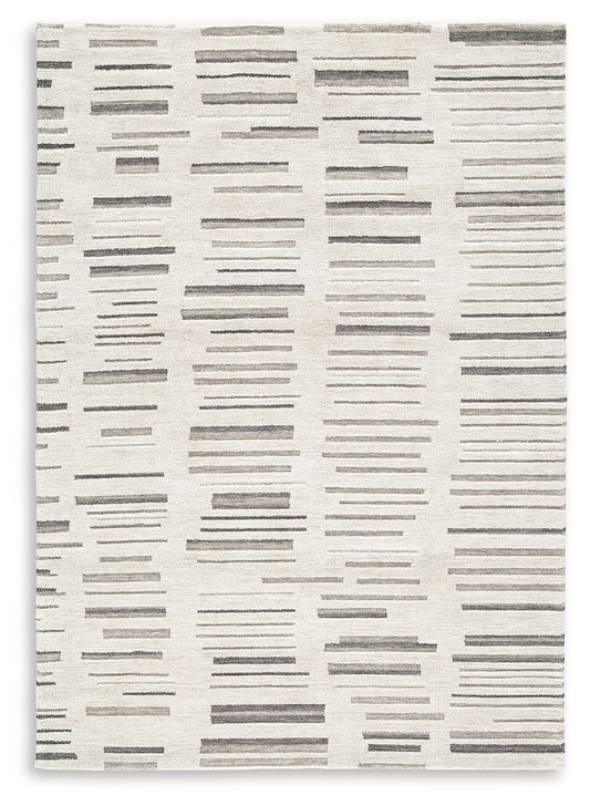 Leesdale - Ivory / Brown / Black - Medium Rug - 5' x 7'