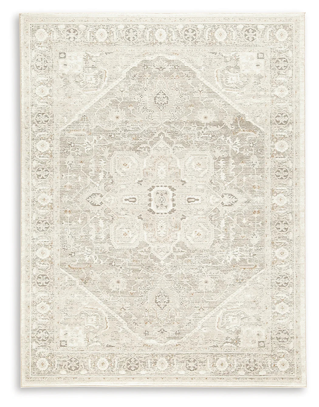 Gatwell - Ivory / Gray / Tan - Large Rug - 8' x 10'