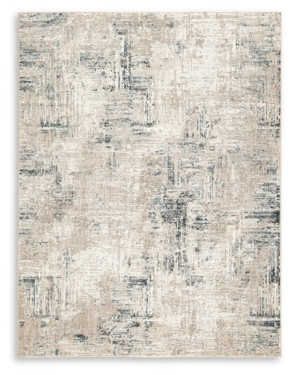 Gentor - Blue / Ivory - Medium Rug - 5' x 7'