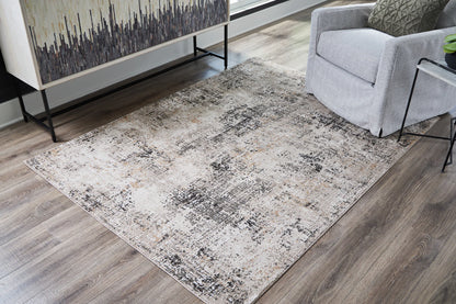 Elaning - Black / Gray / Cream - Medium Rug - 5' x 7'