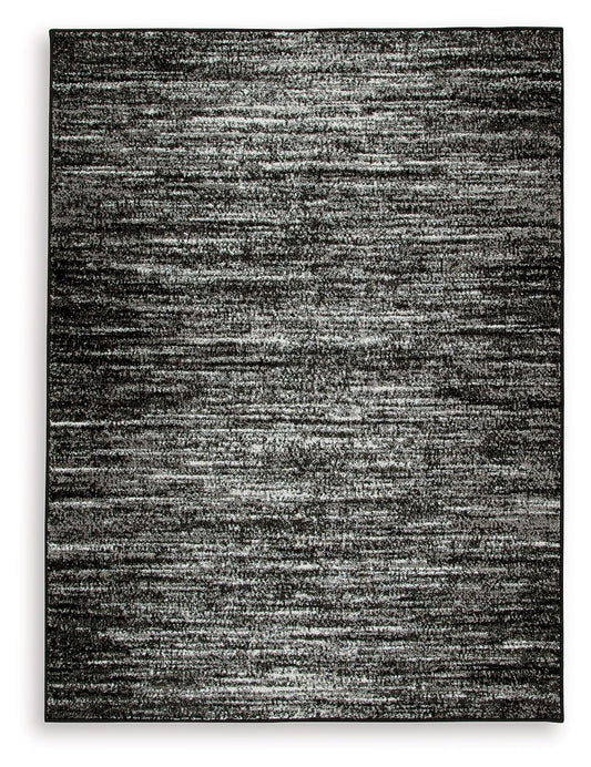 Abageal - Black / White - Large Rug - 8' x 10'