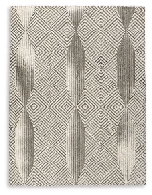 Jadott - Beige / Brown - Large Rug - 8' x 10'