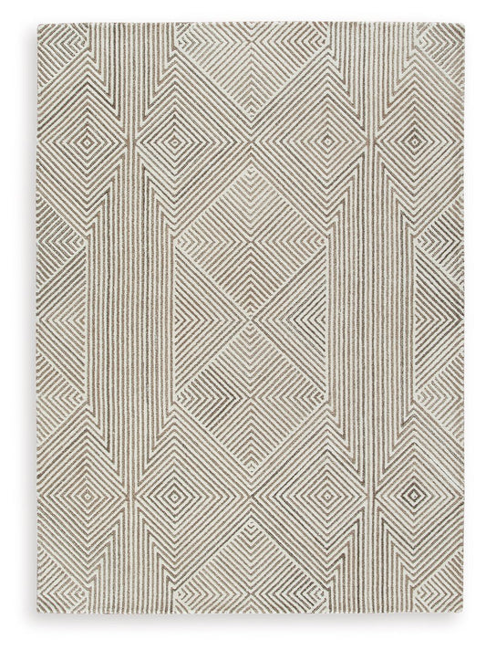 Jadott - Beige / Brown - Medium Rug - 5' x 7'