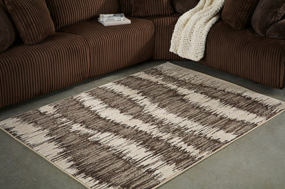 Keradon - Cream / Brown - Large Rug - 8' x 10'