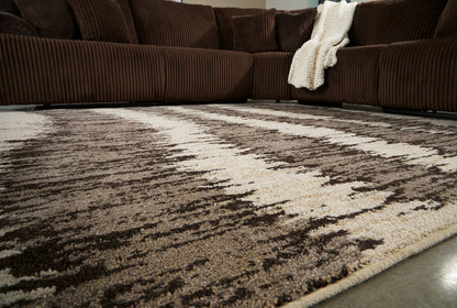 Keradon - Cream / Brown - Large Rug - 8' x 10'