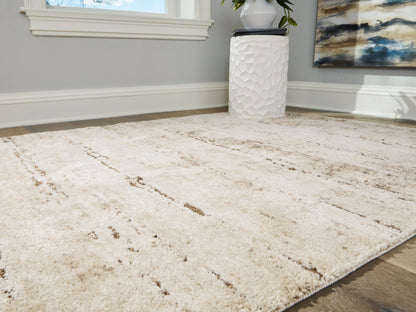 Kasney - Cream / Brown - Large Rug - 8' x 10'