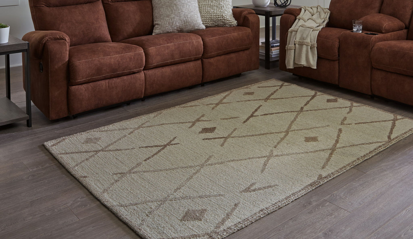 Guyford - Beige / Brown - Medium Rug - 5' x 7'