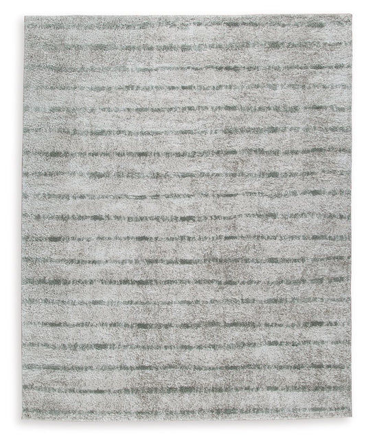 Laddway - Cream / Green - Large Rug - 8' x 10'