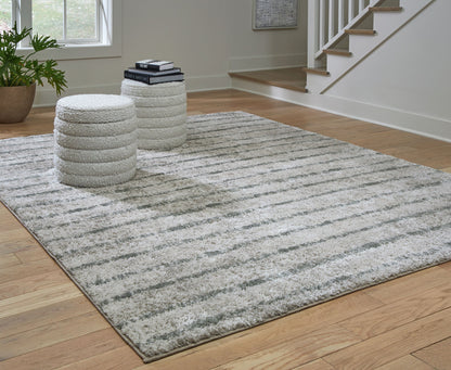 Laddway - Cream / Green - Large Rug - 8' x 10'