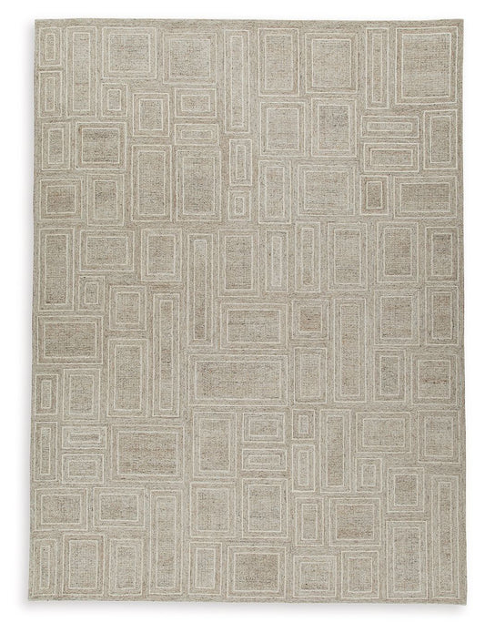 Brickburgh - Gray / Ivory / Honey - Extra Large Rug - 10' x 14'