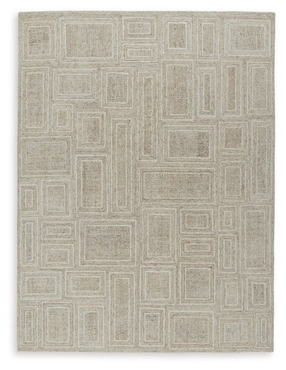 Brickburgh - Gray / Ivory / Honey - Large Rug - 8' x 10'