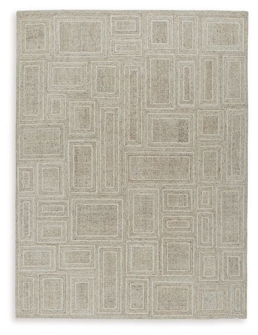 Brickburgh - Gray / Ivory / Honey - Large Rug - 8' x 10'