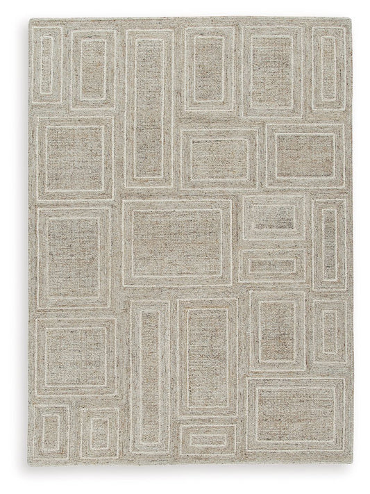 Brickburgh - Gray / Ivory / Honey - Medium Rug - 5' x 7'