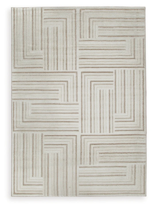 Darmondard - Cream / Taupe - Large Rug - 8' x 10'