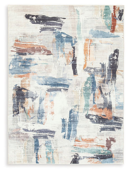 Hessland - Multi - Washable Large Rug - 8' x 10'