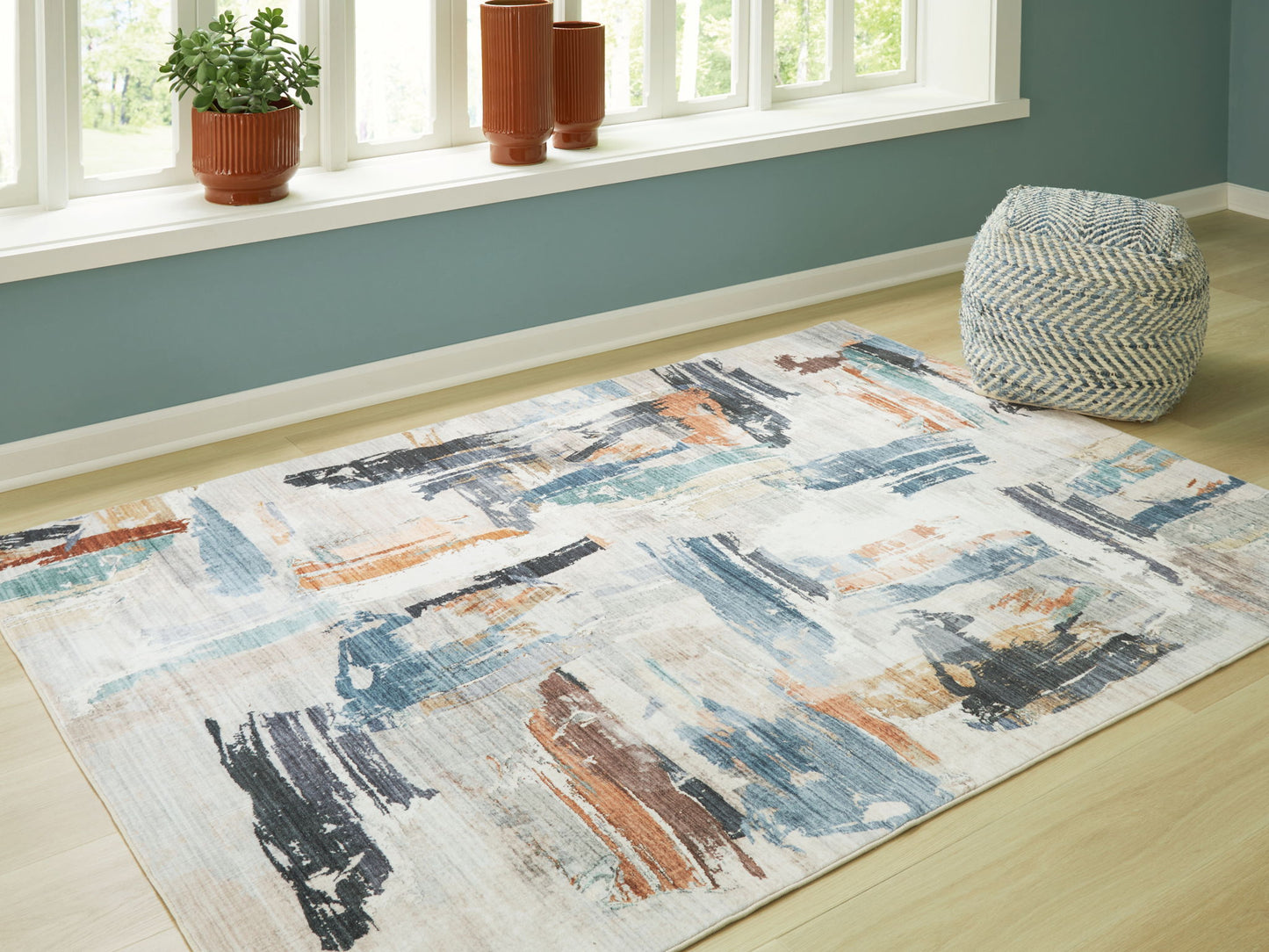 Hessland - Multi - Washable Large Rug - 8' x 10'