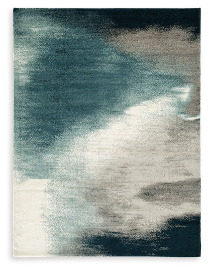 Brentward - Blue / Gray / Ivory - Large Rug -  8' x 10'