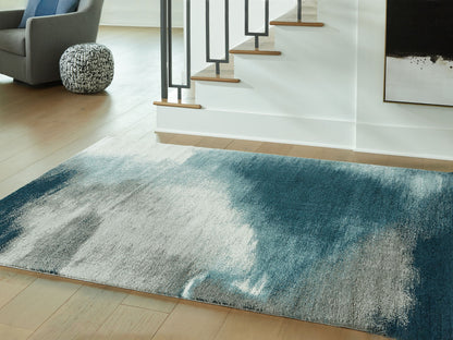 Brentward - Blue / Gray / Ivory - Large Rug -  8' x 10'