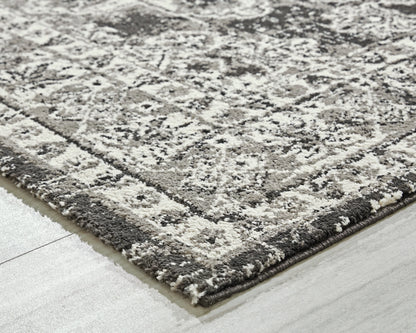 Glennisman - Black / Gray / Ivory - Medium Rug - 5 x 7