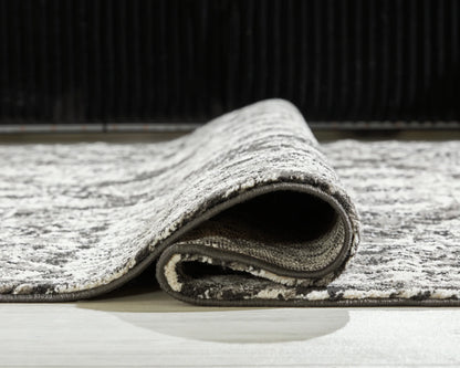 Glennisman - Black / Gray / Ivory - Medium Rug - 5 x 7