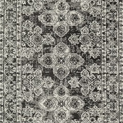 Glennisman - Black / Gray / Ivory - Medium Rug - 5 x 7