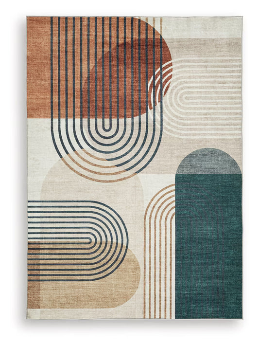Farrendale - Multi - Washable Large Rug - 8' x 10'