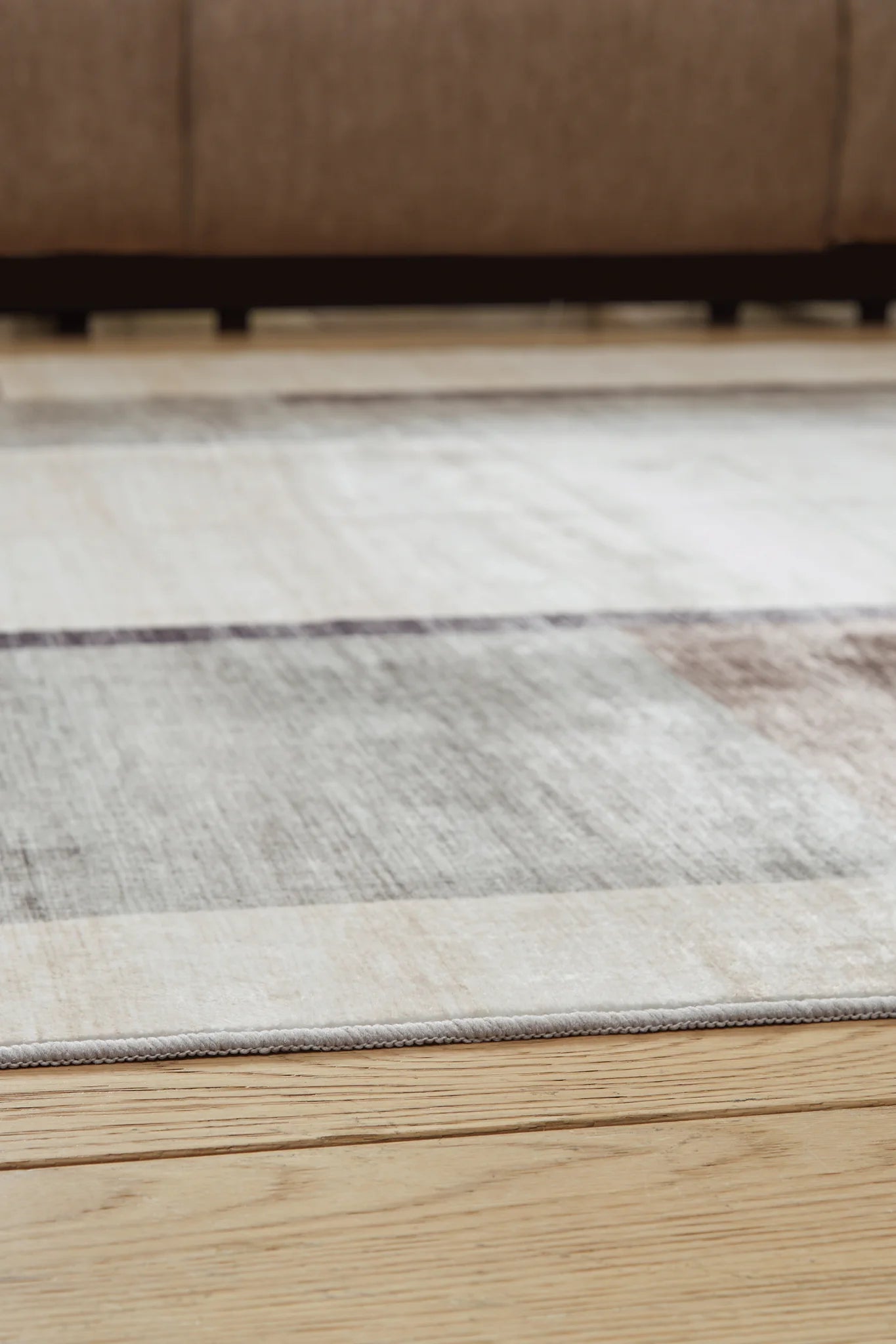 Larkport - Cream / Brown / Gray - Washable Large Rug - 8' x 10'