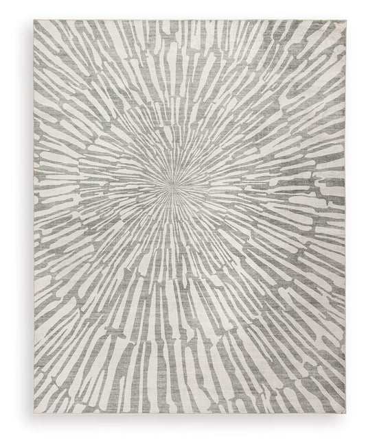 Verland - Gray / White - Washable Large Rug - 8' x 10'