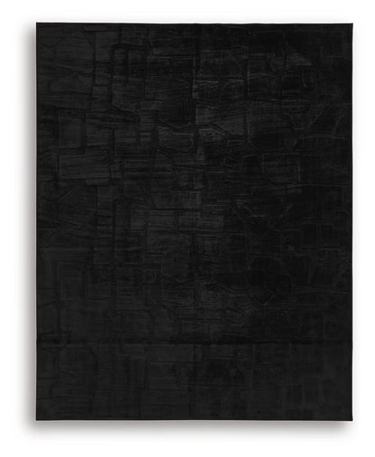 Gibbswell - Black - Washable Large Rug - 8' x 10'