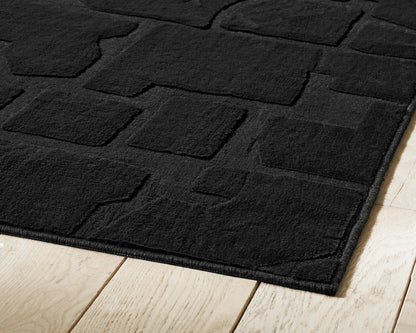Gibbswell - Black - Washable Medium Rug - 5' x 7'