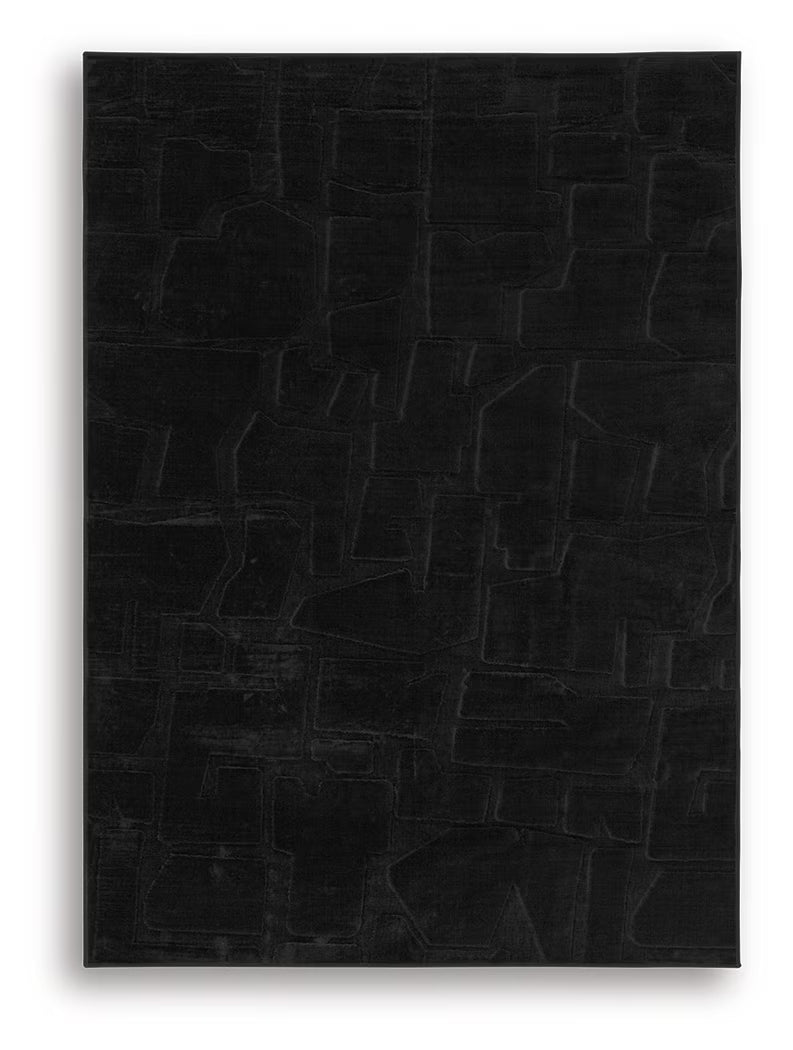 Gibbswell - Black - Washable Medium Rug - 5' x 7'