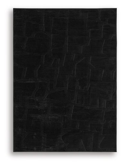 Gibbswell - Black - Washable Medium Rug - 5' x 7'