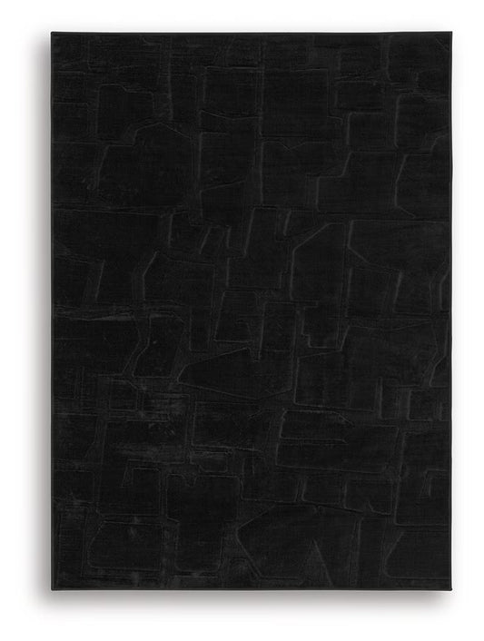 Gibbswell - Black - Washable Medium Rug - 5' x 7'