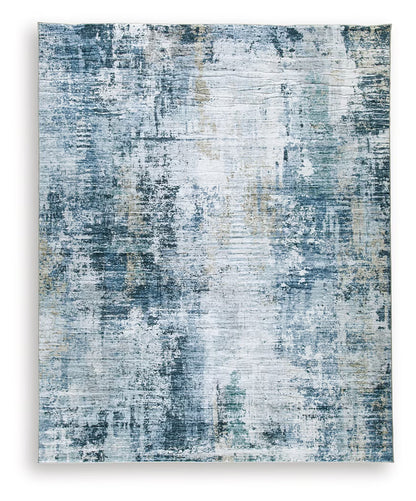 Arlenmont - Blue / White / Brown - Large Rug - 8' x 10'