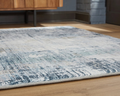 Arlenmont - Blue / White / Brown - Medium Rug - 5' x 7'