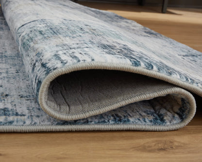 Arlenmont - Blue / White / Brown - Medium Rug - 5' x 7'