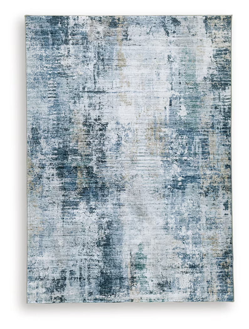Arlenmont - Blue / White / Brown - Medium Rug - 5' x 7'