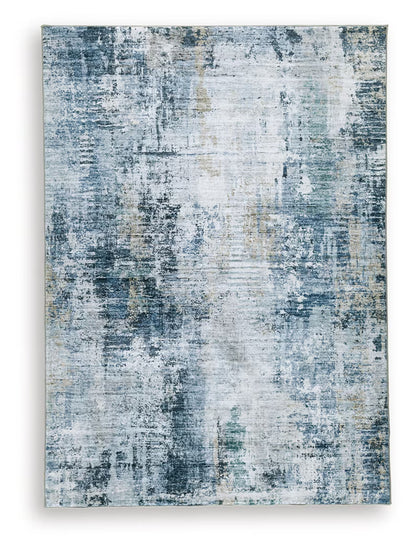 Arlenmont - Blue / White / Brown - Medium Rug - 5' x 7'