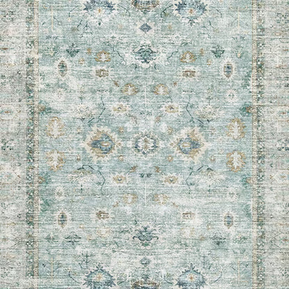 Ladstoney - Teal / Beige / Ochre - Large Rug - 8' x 10'