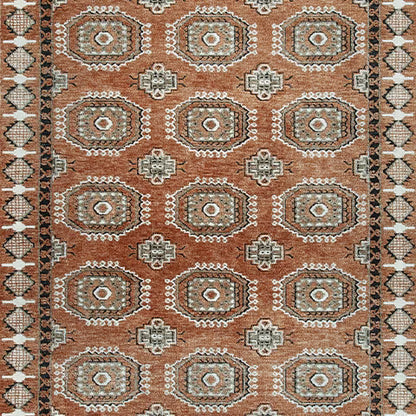 Qaabiz - Sienna / Ivory / Black - Large Rug - 8' x 10'