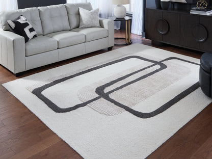 Davismour - Ivory / Taupe / Charcoal - Large Rug - 8' x 10'
